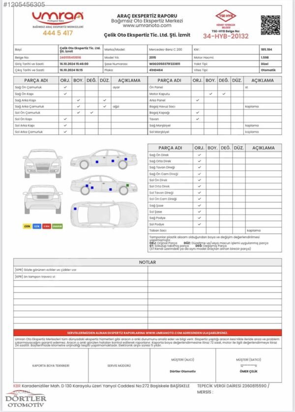 2015 MERCEDES C200d CAM TAVAN 180.KM. İÇ AMBİYANS..... - Görsel 4